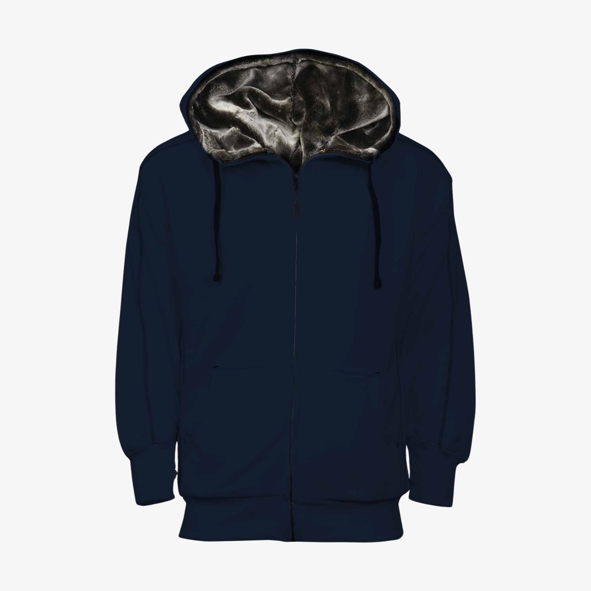 Winter Sweatjacke mit Kapuze, Fell Innenfutter