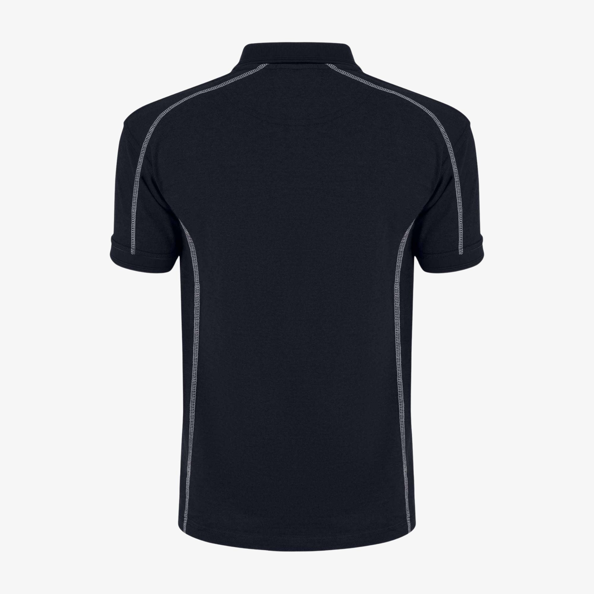 Poloshirt mit Kontraststreifen Mischgewebe