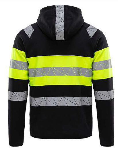 Reflex One Warnschutz Kapuzensweatjacke mit Warnschutzklasse 1