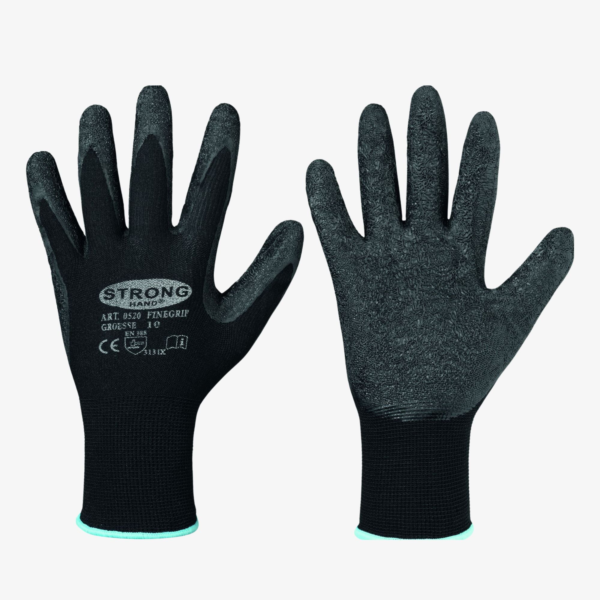 Finegrip Handschuhe mit rutschfester Latex-Beschichtung